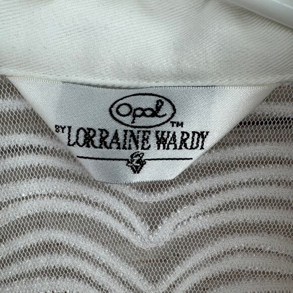 Vintage Opal Lorraine Wardy Jean Shorts and Vest Set Womens 28 Medium White - Picture 4 of 13